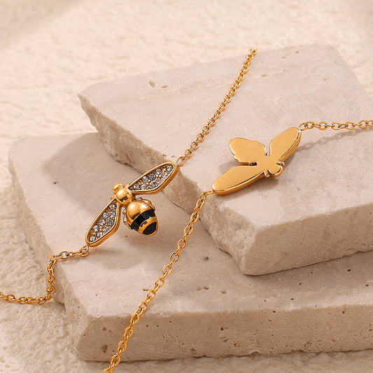Orlaya Queen Bee Bracelet with sculpted gold bee design