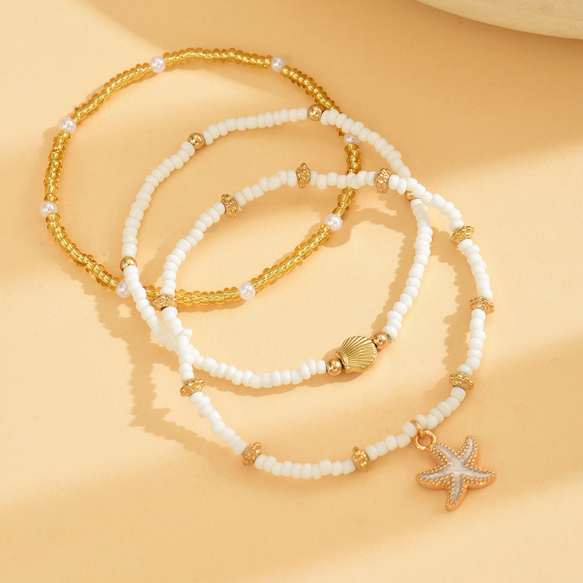 Orlaya La Plage Anklet in coastal layered design