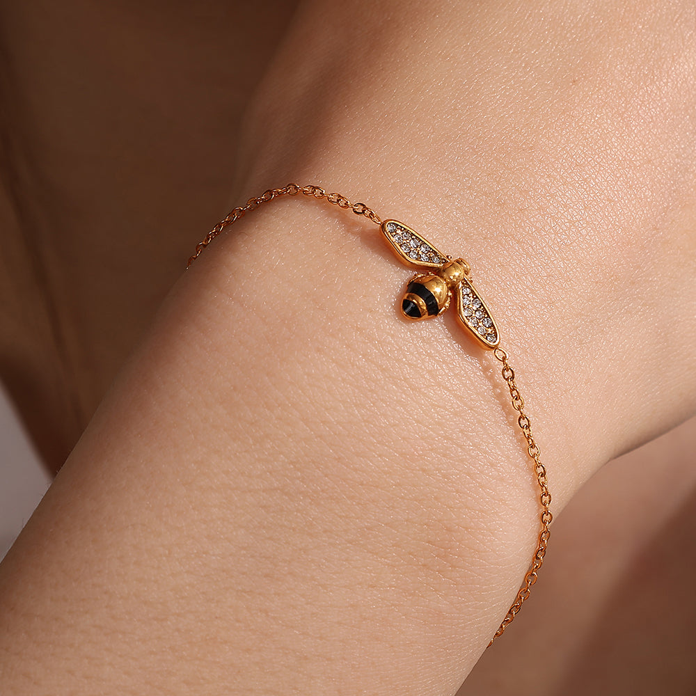 Queen Bee Bracelet styled on model wrist
